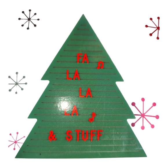 Burnes of Boston 170 Character Christmas Tree Message Board 10.2"X11.8"X0.25" - Picture 4 of 7